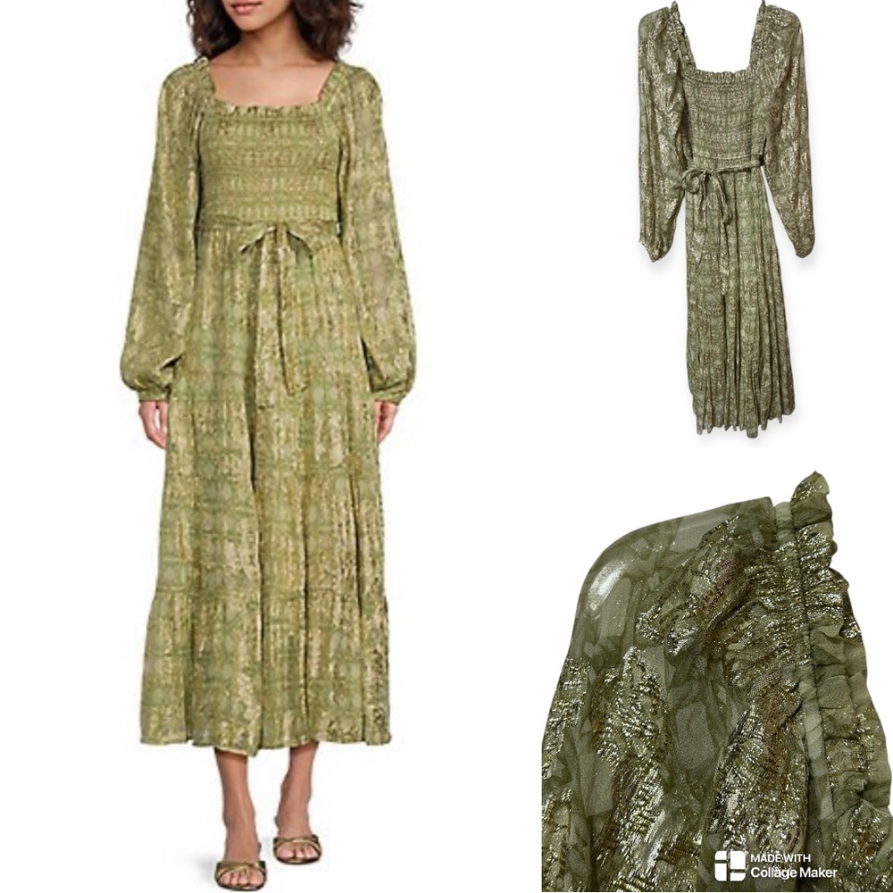 a loves a NWOT $170
A Loves A Lurex Metallic Trellis Print dress